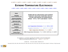 Tablet Screenshot of extremetemperatureelectronics.com